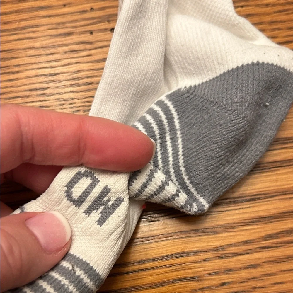 Adidas Men's White and Gray Crew Socks/8